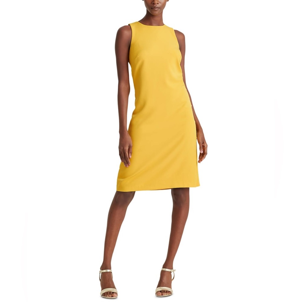 Lauren Ralph Lauren Yellow Midi Dress